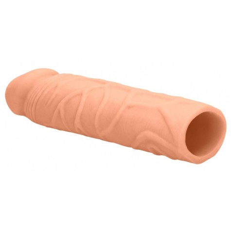 Телесная увеличивающая насадка Penis Extender - 17,5 см.