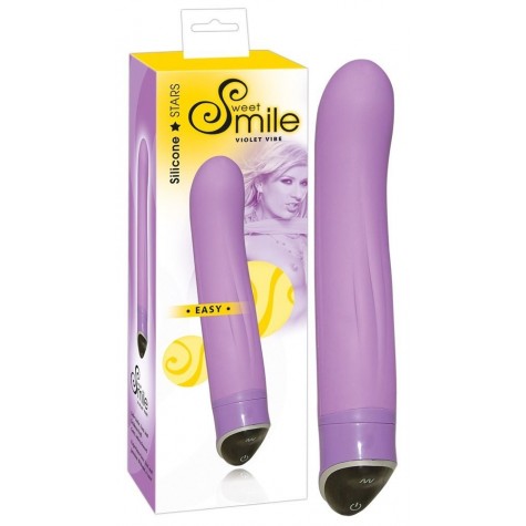 Фиолетовый вибратор Smile Easy - 22 см.